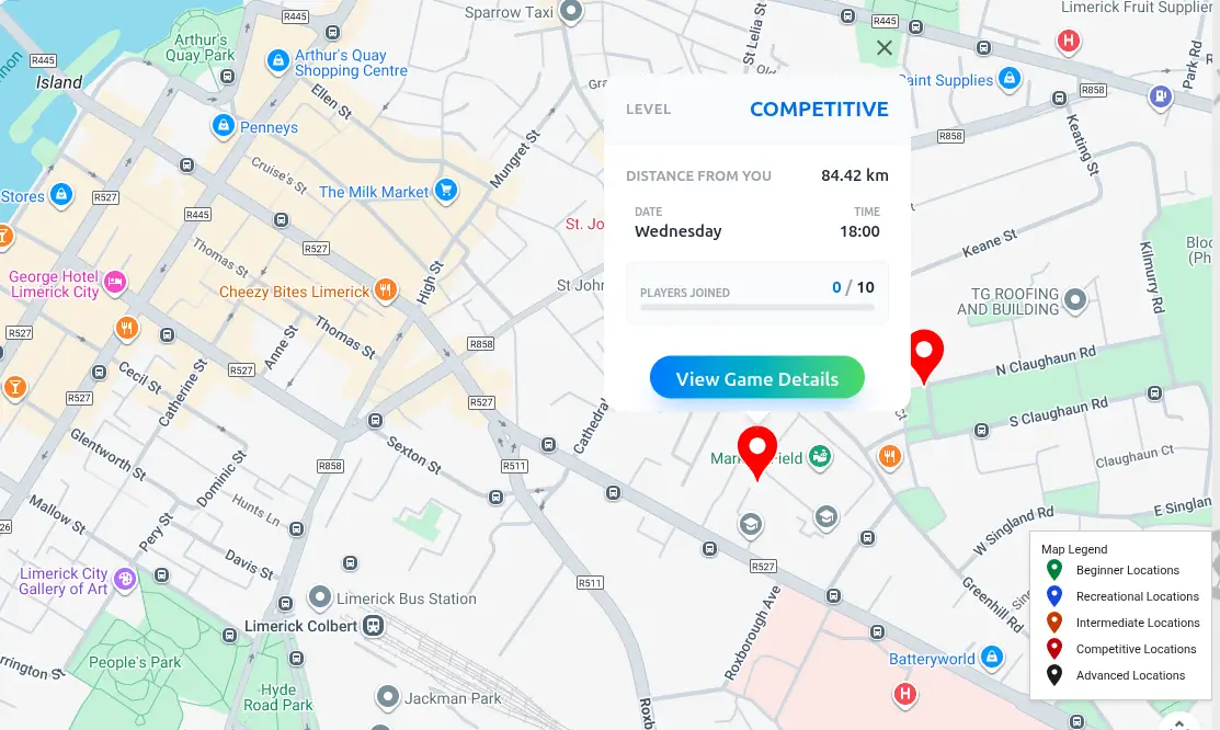 screenshot from google maps